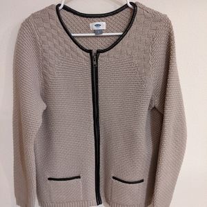 Old Navy Cardigan in Tan, Large